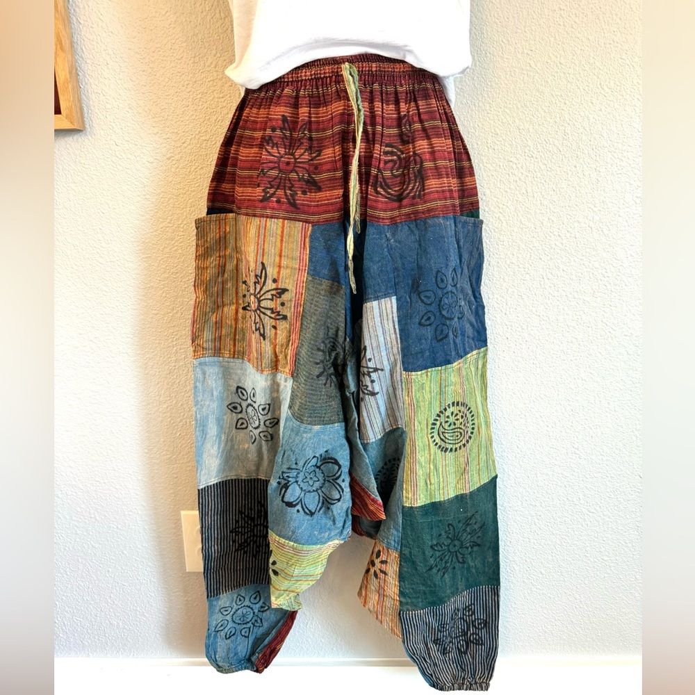 IndieGlam Cotton Patchwork Harem Pants - image 2